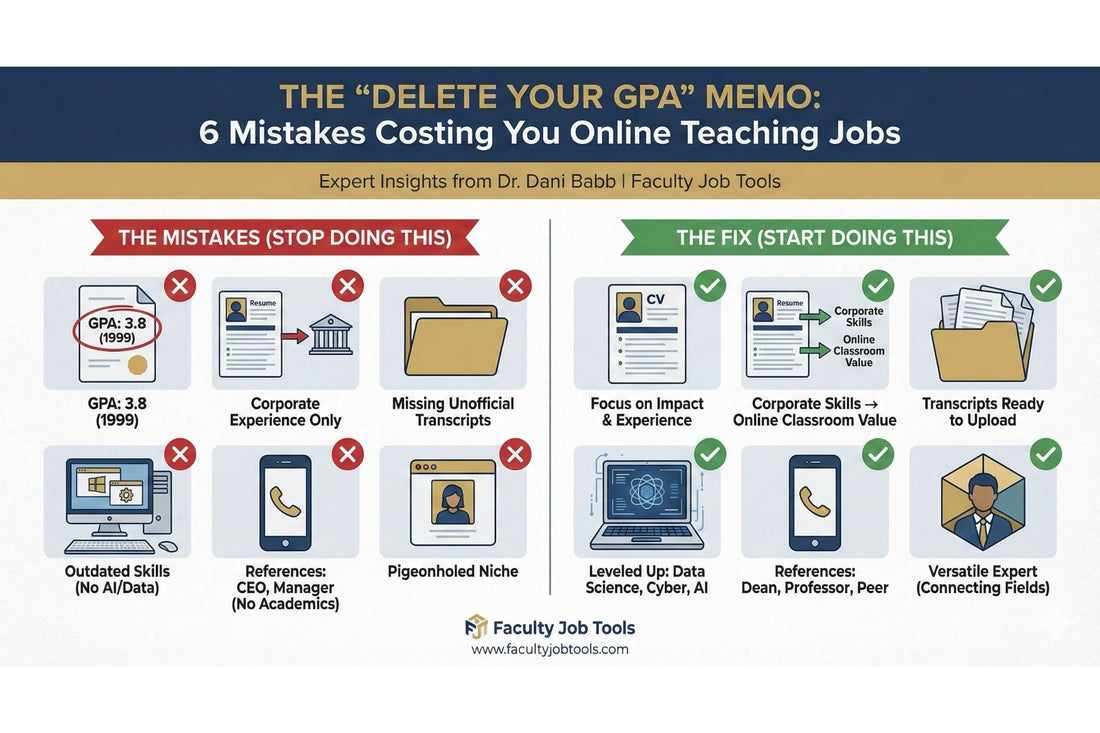 The “Delete Your GPA” Memo: 6 Mistakes That Are Costing You Teaching Jobs