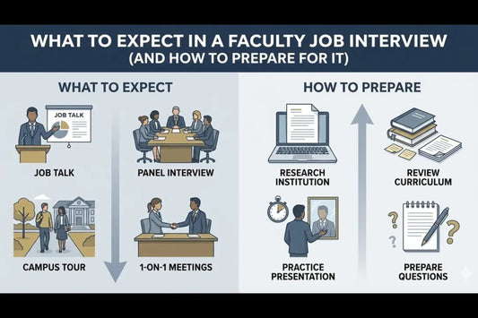 What to Expect in a Faculty Job Interview and how to prepare for it illustration